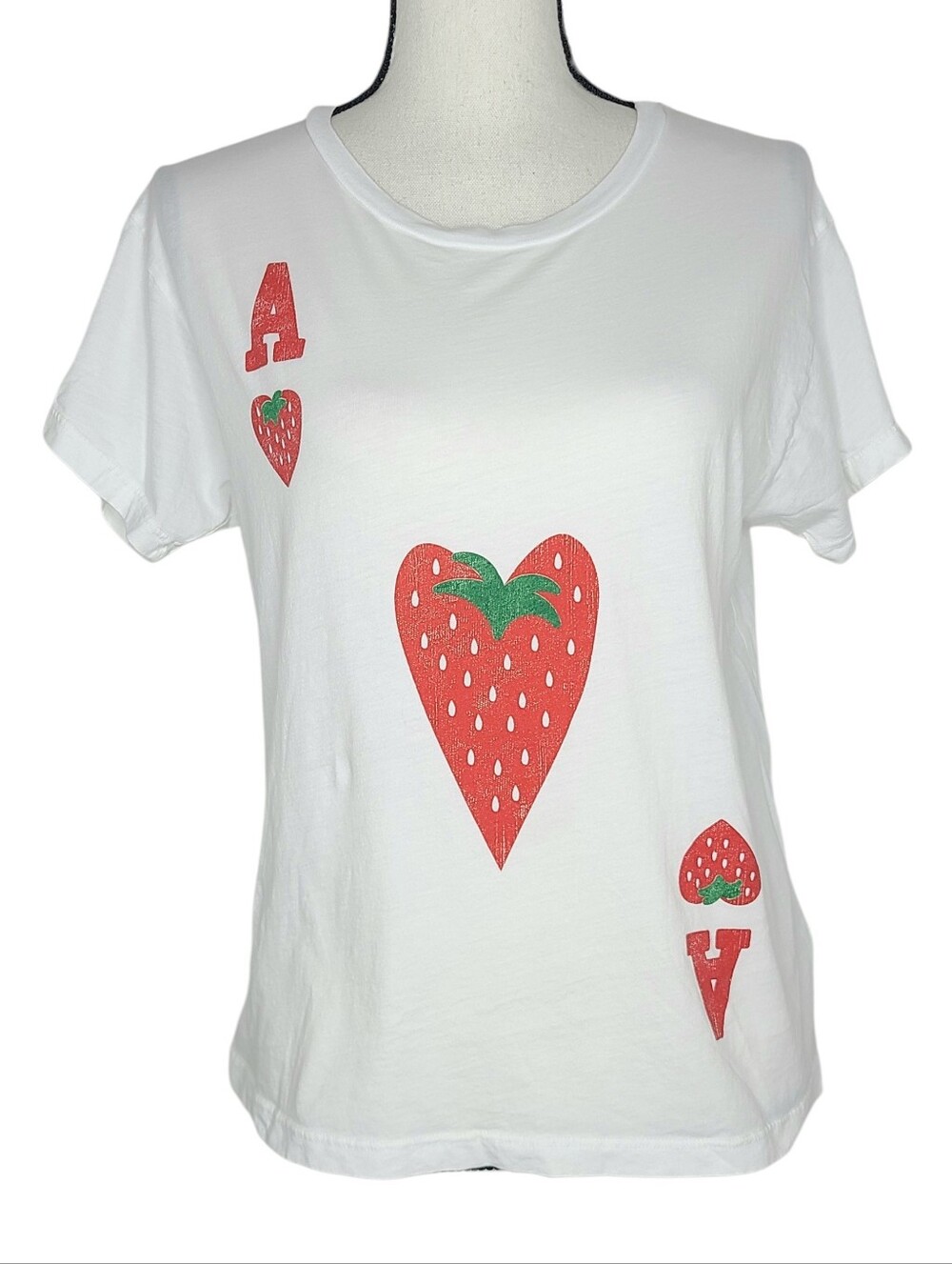 Daydreamer Ace Of Strawberries Solo Tee Optic White T1610G7230 Medium